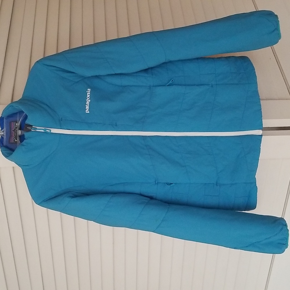 Patagonia Sky Blue Down Sweater Full Zip Jacket